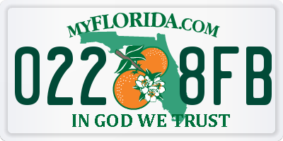 FL license plate 0228FB