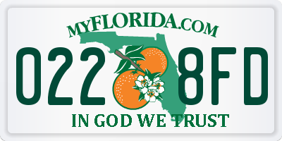 FL license plate 0228FD