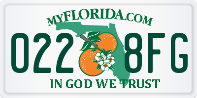 FL license plate 0228FG