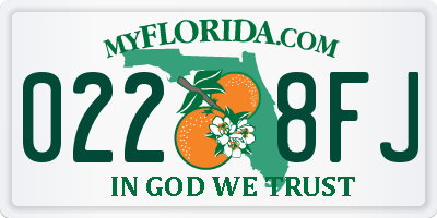 FL license plate 0228FJ