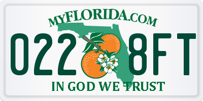 FL license plate 0228FT