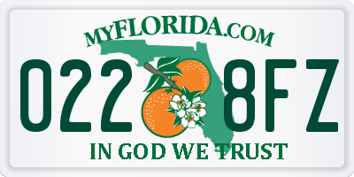FL license plate 0228FZ