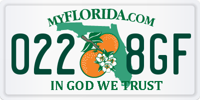 FL license plate 0228GF