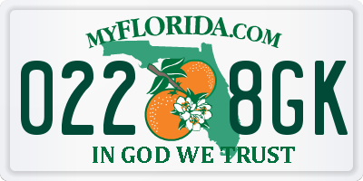 FL license plate 0228GK