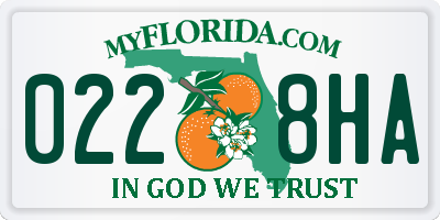 FL license plate 0228HA