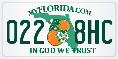 FL license plate 0228HC