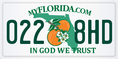 FL license plate 0228HD