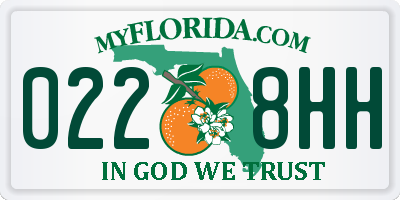 FL license plate 0228HH