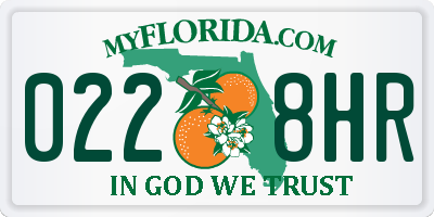 FL license plate 0228HR