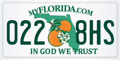 FL license plate 0228HS