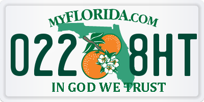 FL license plate 0228HT