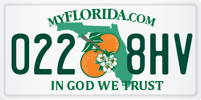 FL license plate 0228HV
