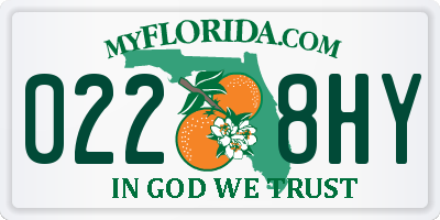 FL license plate 0228HY