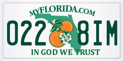 FL license plate 0228IM
