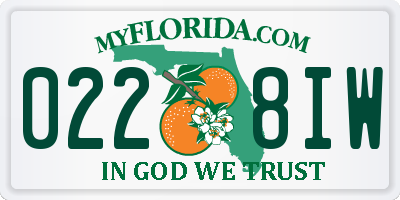 FL license plate 0228IW