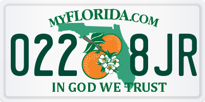 FL license plate 0228JR