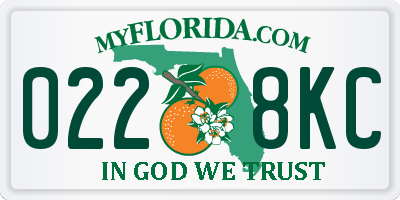 FL license plate 0228KC