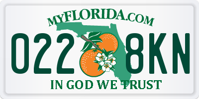 FL license plate 0228KN