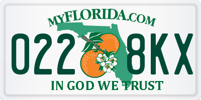 FL license plate 0228KX