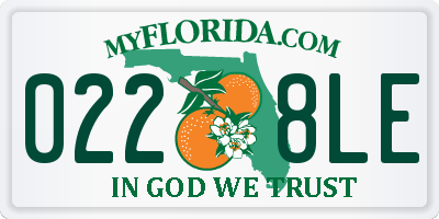 FL license plate 0228LE