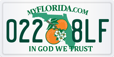 FL license plate 0228LF