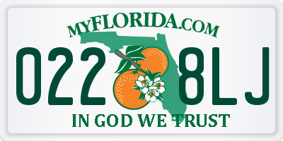 FL license plate 0228LJ