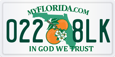 FL license plate 0228LK