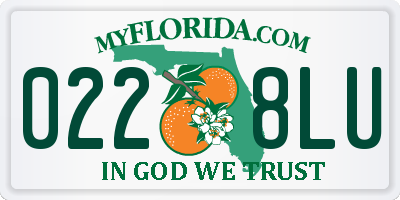 FL license plate 0228LU
