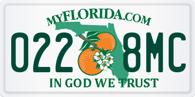 FL license plate 0228MC