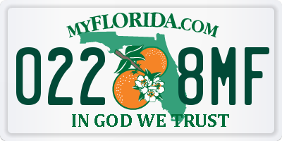 FL license plate 0228MF