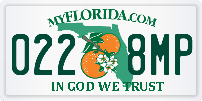 FL license plate 0228MP