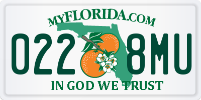 FL license plate 0228MU