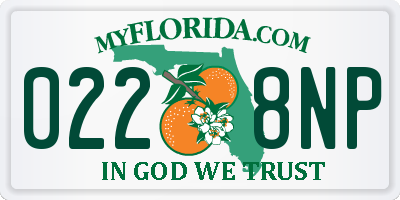 FL license plate 0228NP