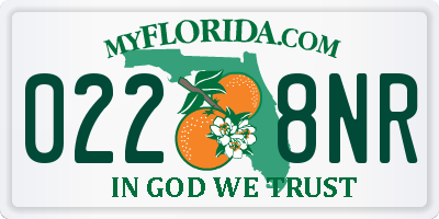 FL license plate 0228NR