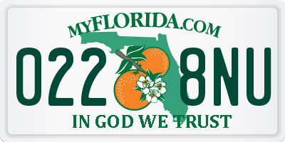 FL license plate 0228NU