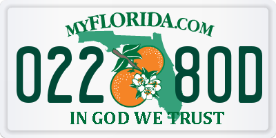 FL license plate 0228OD