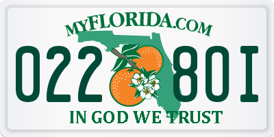 FL license plate 0228OI