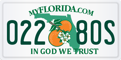 FL license plate 0228OS