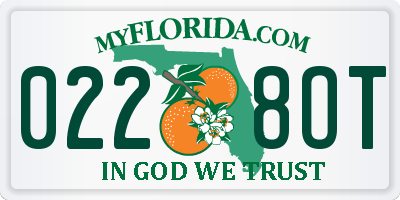 FL license plate 0228OT