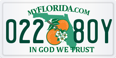 FL license plate 0228OY