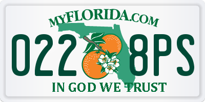 FL license plate 0228PS