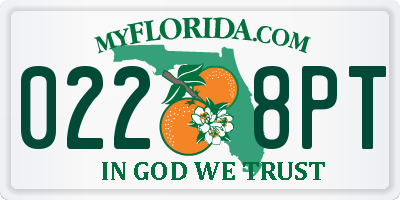 FL license plate 0228PT