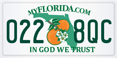 FL license plate 0228QC
