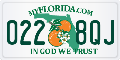 FL license plate 0228QJ