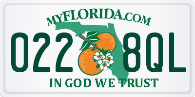 FL license plate 0228QL