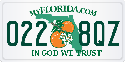 FL license plate 0228QZ