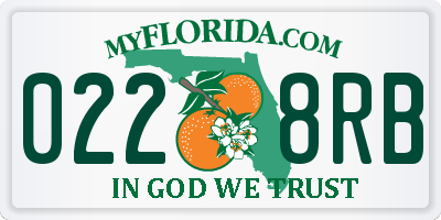 FL license plate 0228RB