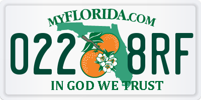 FL license plate 0228RF
