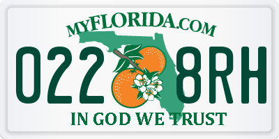 FL license plate 0228RH
