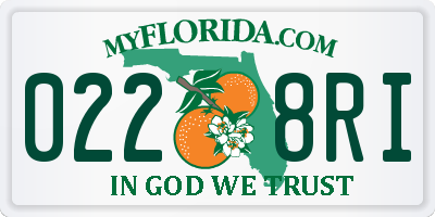 FL license plate 0228RI